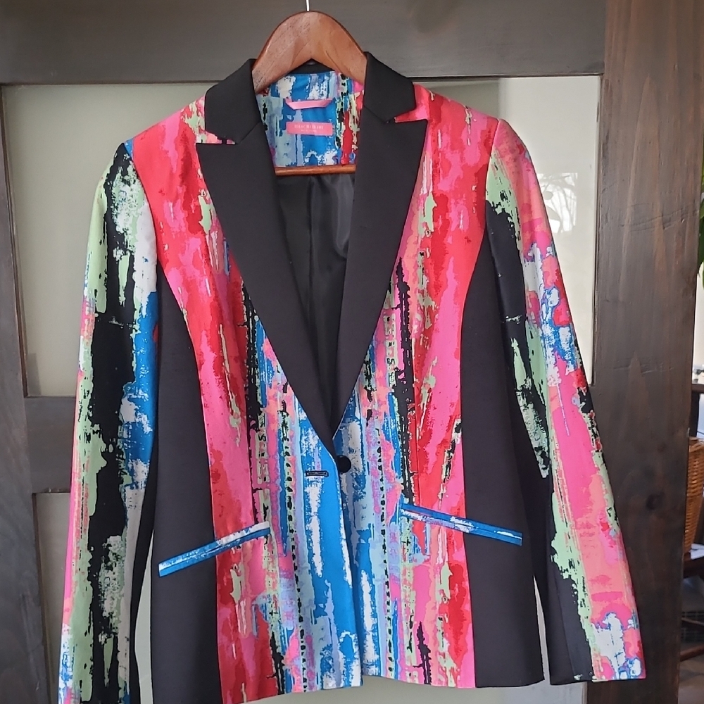 Isaac Mizrahi Vibrant Multicolor Blazer